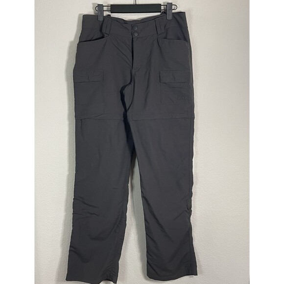 Womens North Face Convertible Pants Shorts Zip Off Hiking Walk Size 8 Gray - Picture 1 of 15